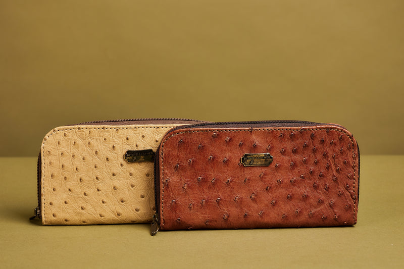 Ostrich Zip Purse
